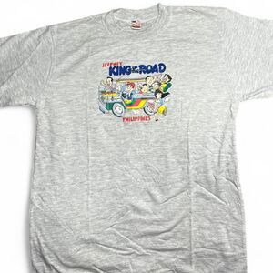 90s Philippines JEEPNEY King of the Road Hand Painted T-Shirt M/L